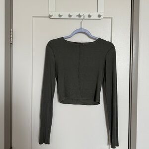 Zara Long Sleeve Crop Top